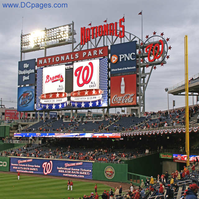 Nationals Park is equipped with state-of-the-art video and audio technology, including a 4,500 square foot high-definition scoreboard, as well as over 600 linear feet of LED ribbon board along the inner bowl fascia.