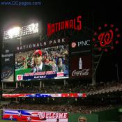 Washington DC’s own Mayor Adrian Fenty greets the fans and welcomes the Washington Nationals to their own stadium. In all, the District of Columbia provided over $600 million for Nationals Park.