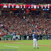 Atlanta Braves 2B Kelly Johnson becomes the first person ever to strike out at Nationals Park.