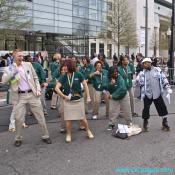 Newseum Staff doing a choreographed Boogie
