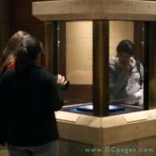 visitors can view the Hope Diamond through a secured glass display.