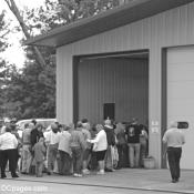People Enter Ripley Fire and Rescue Station