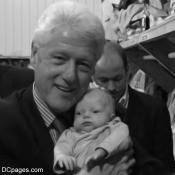President Clinton Holding Baby Luke Jr.