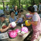 Ladies Make Lotus Lanterns