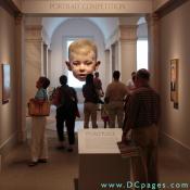 Second Floor - Special Exhibitions - floating baby head sculpture