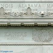 South Exterior View  - Lincoln Memorial Attic Wall - Frieze