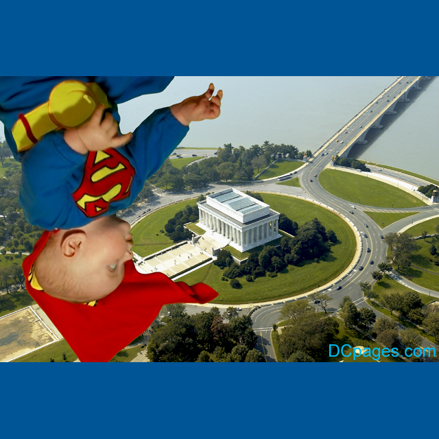 Aerial View of Lincoln Memorial - Super Baby  Visits The Lincoln Memorial