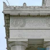 South East Exterior Corner - Lincoln Memorial Frieze DELEWARE Inscription