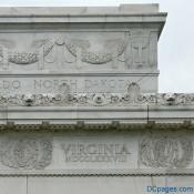 North East  Corner Exterior View - Lincoln Memorial - 1788 Frieze