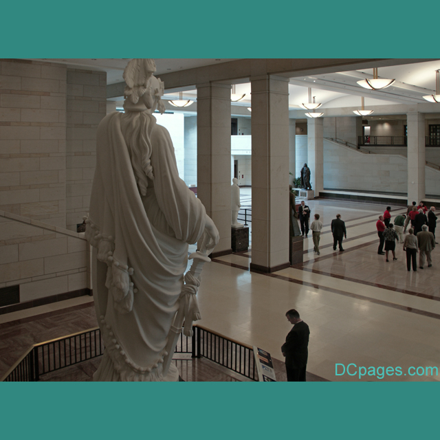 Emancipation Hall -  Statue Of Freedom - Over Her Right Shoulder View