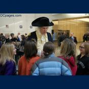 George Washington talks to children about American History