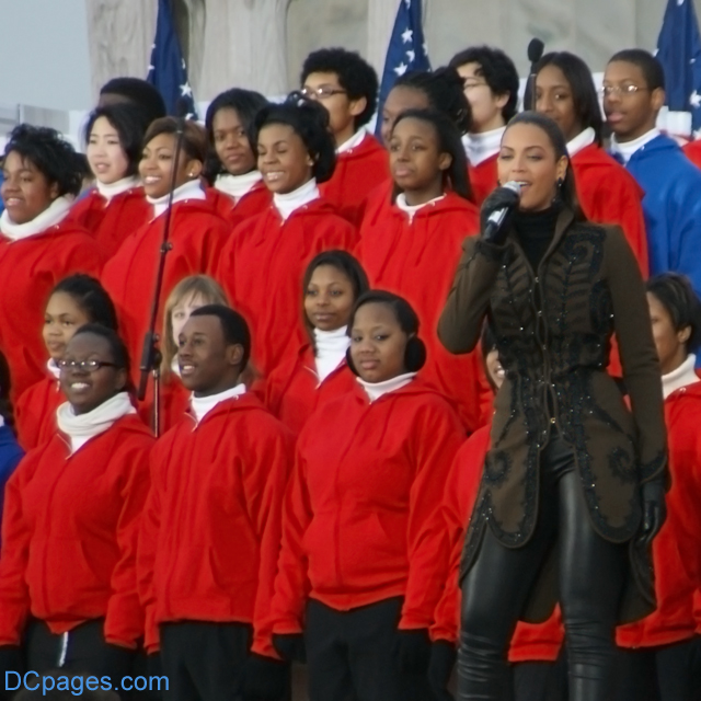 Beyonce performing "America the Beautiful"