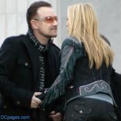 Bono of U2 greets Sheryl Crow