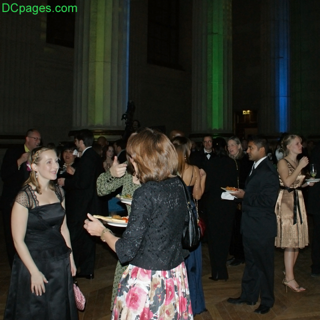 Partygoers at the Green Inaugural Ball 