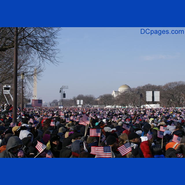 Obama supporters packed the National Mall for the Inaugural ceremony