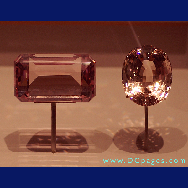 Beryl (morganite) - 235.5 and 106.3 carats are from Minas Gerais, Brazil