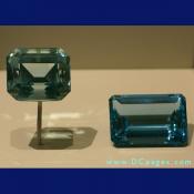 Beryl (aquamarine) - 184 and 186.9 carats come from Minas Gerais, Brazil