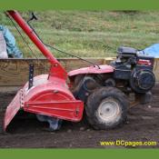 A rotary tiller, also known as a Rotavator, rotary hoe, power tiller, or rotary plough (in US: plow), is a motorised cultivator that works the soil by means of rotating tines or blades. 