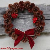 Colleen Durst makes beautiful All natural handmade pinecone wreaths.