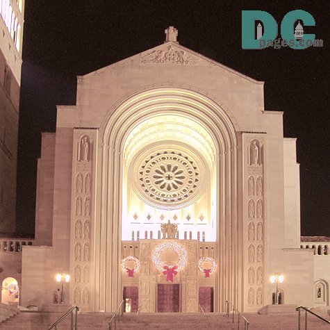 The National Shrine of the Immaculate Conception in Washington. D.C welcomes all citizens to celebrate the birth of Christ.
