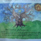 A piece of art work done by Bulgarian children, "The Tree of Life" - dedicated to the children of Israel.