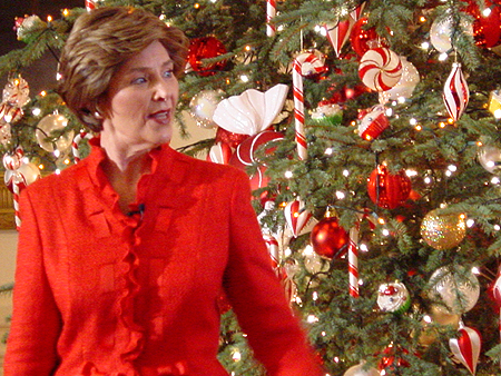 First Lady Laura Bush selected "A Season of Stories" for the 2003 holiday theme.