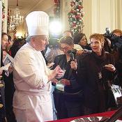 Chef Roland Mesnier honored Willy Wonka's Chocolate Factory at this years holiday event at the White House. 
