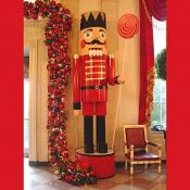 A Toy Solider from the Nutcracker stands guard in the State Room of the White House.