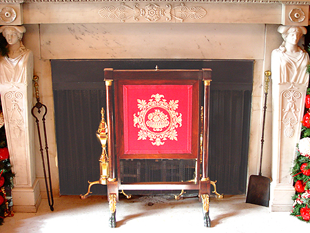 One of the many fireplaces in the State Rooms. 