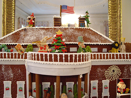 The gingerbread White House looks delicious. 