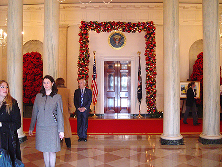 The foyer of the White House.