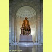 Bronze statue of George Washington in the National Masonic Temple, Alexandria, Virginia