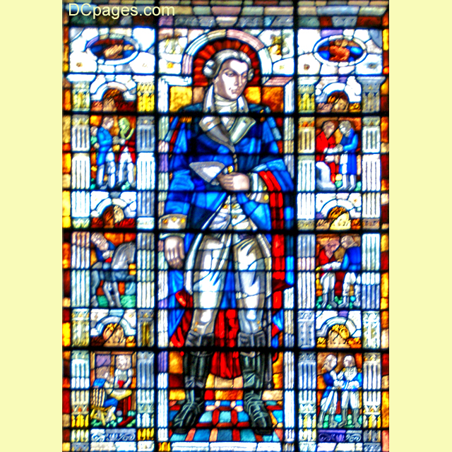 General Lafayette Stained Glass Window