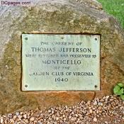 Jefferson's Monticellos garden plaque