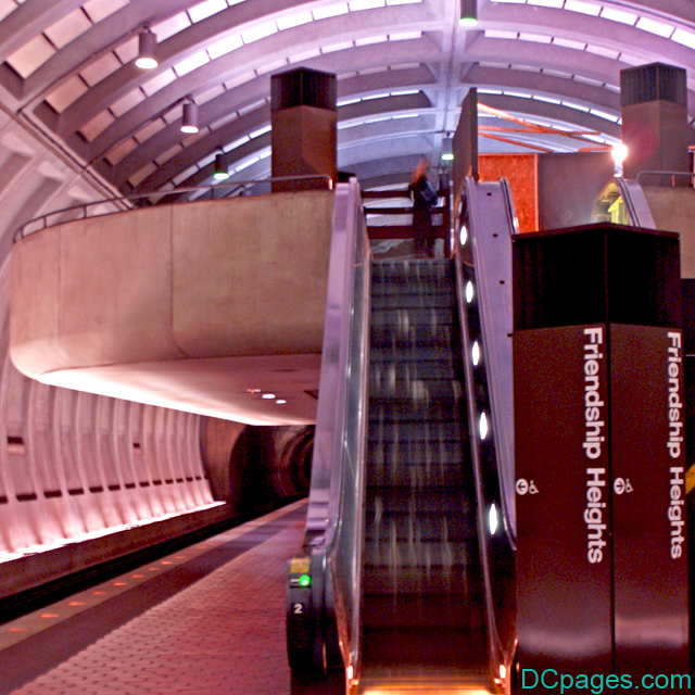 Friendship Heights Metro stop outside Washington, DC
