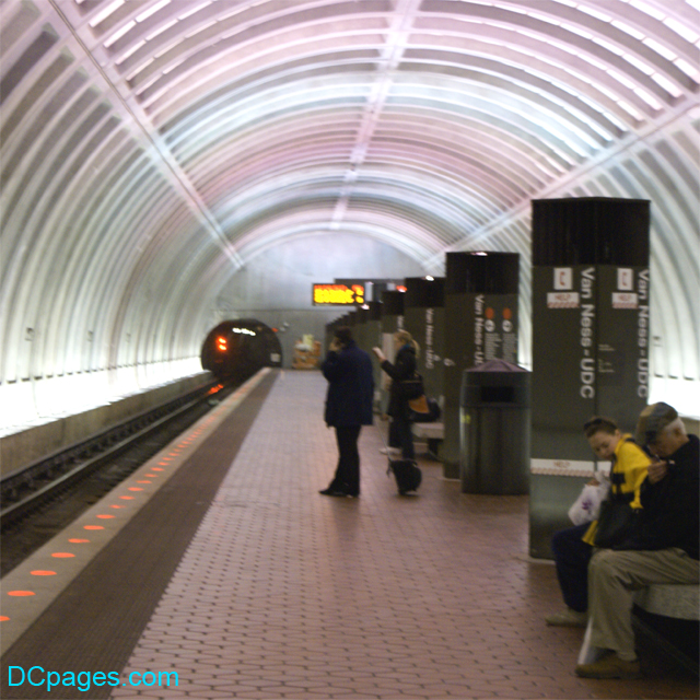 Van Ness-UDC platform in Washington's subway system, aka "The Metro."