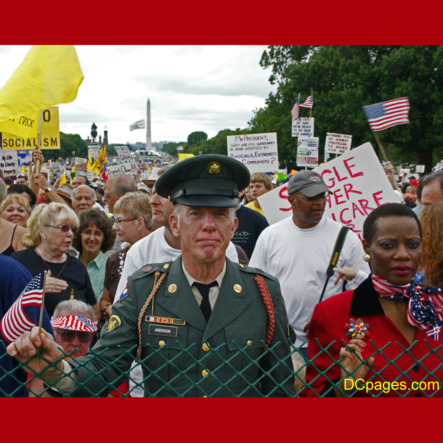 U.S. Military Officer Tea Party Protester