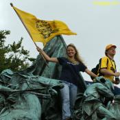 Gadsden Flag Waves On Top of Union Cavalry