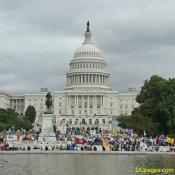 East view of Tea Party from Capitol Reflecting Pool