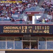 With 12 minutes in the fourth quarter its Redskins 21 Cardinals 13.