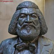 Douglass statue in visitor's center