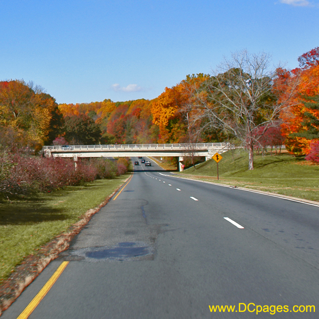 George Washington Parkway during Autumn season.