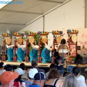 Asian drum line and dancers