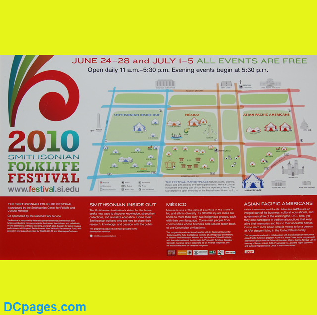 Map of 2010 Smithsonian Folklife Festival