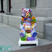 "Panda-a-round Town" by Jody Bergstresser can be found in front of the Wilson Building of City Hall and is a tribute to the diversity of the different regions of the district.