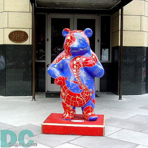 "Pandancer" invites you to enter McCormmick and Schmick's M&S Grill at 600 13th Street. Created by Pamela Wilde, this panda can be accessed by getting off at the Metro Center stop.