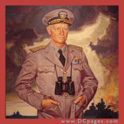 First Floor - Americans Now - Portrait painting of Admiral Nimitz