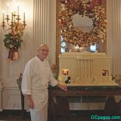 350 lb. white-chocolate ginger bread house