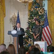 Lieutenant General Pete Osman and Michelle Obama