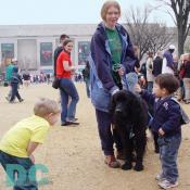 Smithsonian Kite Festival - Kids admire doggy.